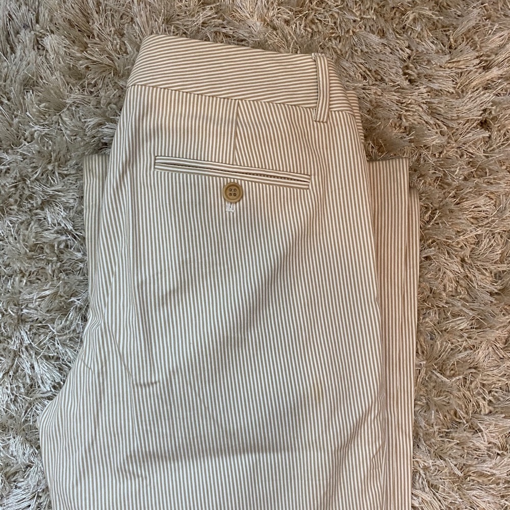 Theory pinstripe trousers